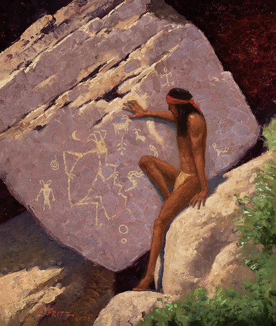 FRITZ CHARLES Recorded History oil x $ low res