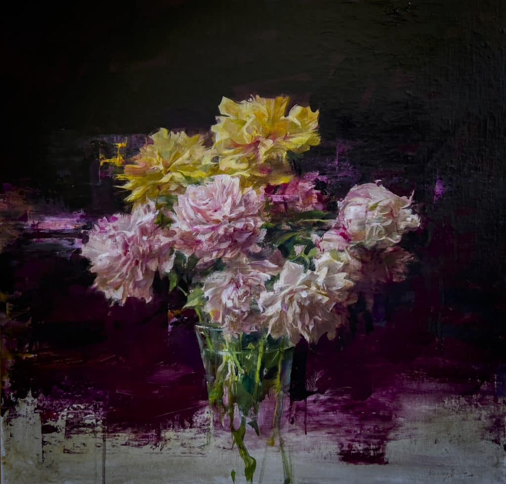 HO QUANG Judy s Peonies oil on linen x $